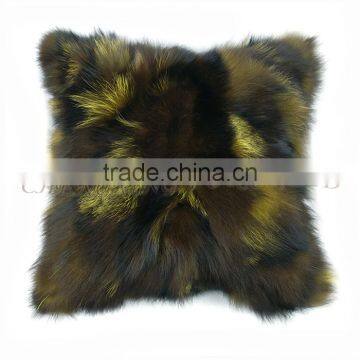 CX-D-52A Home Textile Animal Genuine Fox Fur Wholesale Decorative Pillow Covers