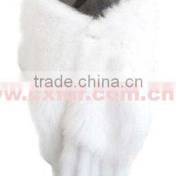 CX-B-34 China Suppliers Lady Scarf Hand Knitted Real Fox Fur Cape/ Shawl photo-5