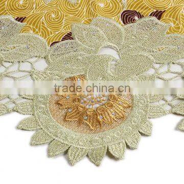 Wax Mix Lace Fabric African Dutch Wax Ankara Wax With Lace For Party BLW012 photo-5