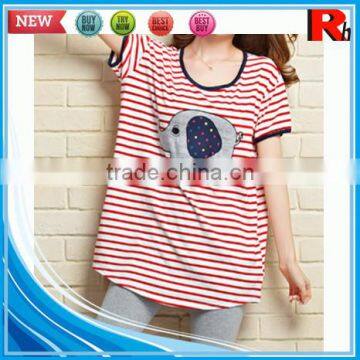 China 100% Cotton Soft Stripe Custom Wholesale Formal Dresses for Pregnant Women photo-4