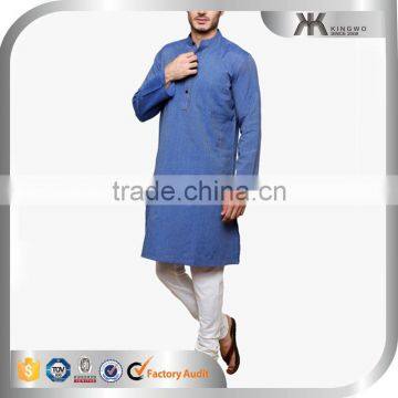 Long Shirt 100%cotton Latest Shirts for Men Pictures Kurti Shirts photo-2