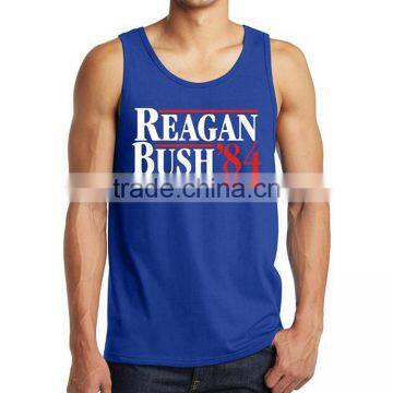 Latest Fashion Design Custom Printing 100% Cotton Bodybuilding Stringer Wholesale Mens Tank Top photo-3