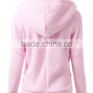Hot Sale High Quality Super Comfort Custom Zipper up Women's Hoodie Coat