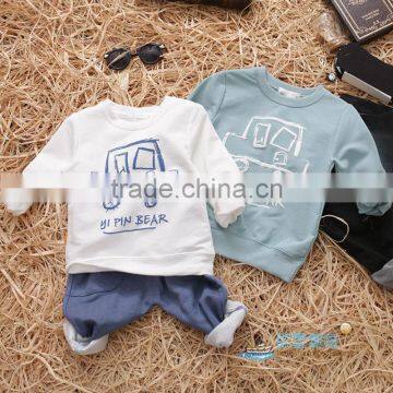S65851A 2017 Baby Outwear Hoodies Car Printed Sweatshirt photo-2