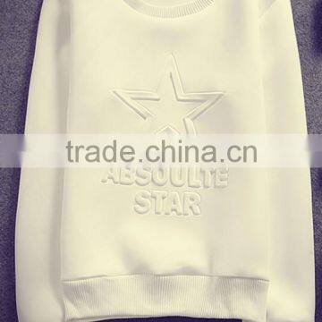 Fashion Scuba Crewneck Sweatshirt Embossed Pullover photo-3
