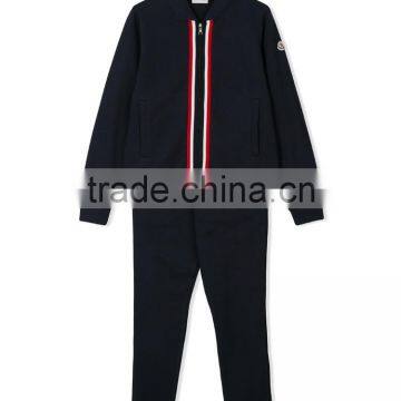 2017 Wholesale Fashion Custom Sports Suit Kids Baby Boy Contrast Pocket Tracksuit Children's Clothing Set