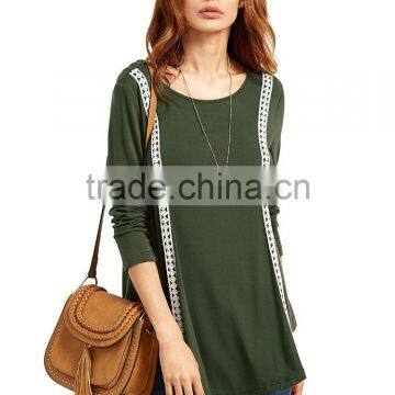 Fashion OEM Elegant Long Sleeves Knit Blouse Lady Plus Size Top for Wholesale photo-3