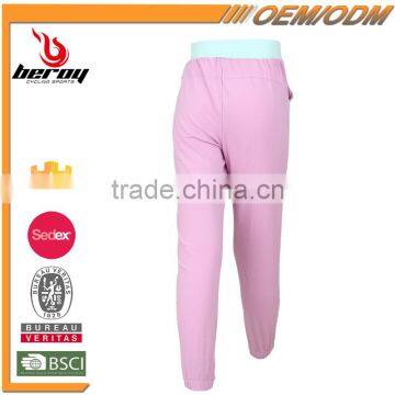 100% Polyester Breathable Girls Summer Sweat Pants for Wholesale photo-3