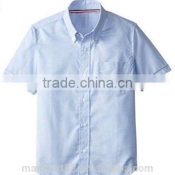 Boys' Short Sleeve Oxford Dress Shirt Decorate Inner Collar photo-2