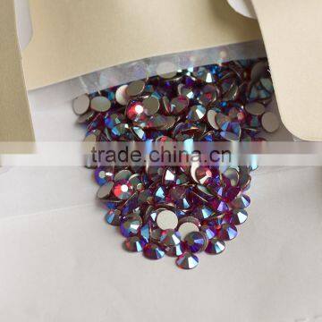 NHF 2058 Ss20 CrystalAB Chaton Flat Back Glass Rhinestones Beads photo-3