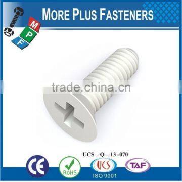 Made in Taiwan Black Nylon Pan Phil Yellow Finished Slotted White Phil Pan Head Nylon Plastic Screw photo-4