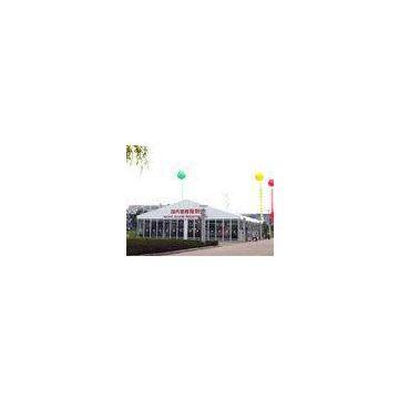 White Commercial Canopy Tent , Glass Wall Tent PVC Top Cover With Flexible Poles