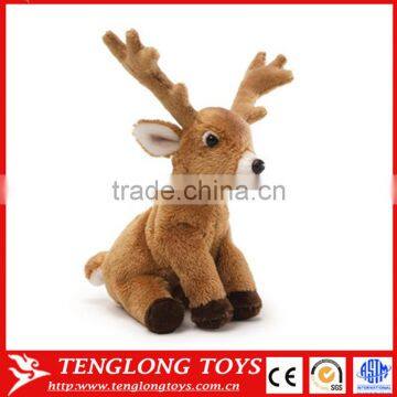 High quality cute plush christmas deer soft toy stuffed reindeer for christmas decoration