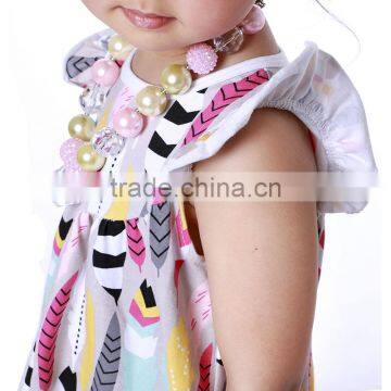 Cheap Girls Summer Dress Children Long Feather Pattern Dress Clothing Free Prom Dress photo-6