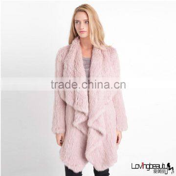 SJ018-02 100% Real Rabbit Animal Fur Shell Coats Both Side Furs photo-6