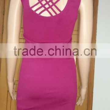 women fashion nylon back straps seamless dress