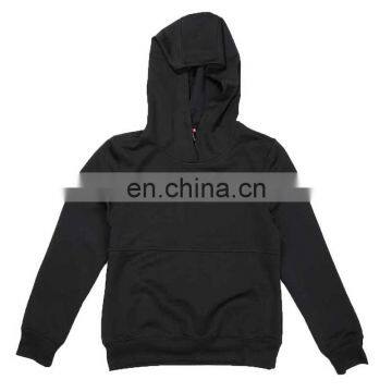New style wholesale plain black hoodie