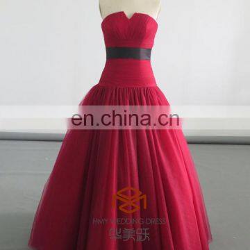 2015 New Model Women's Bridesmaids Formal Evening Party Red Wedding Dress Prom Dresses HMY-S229