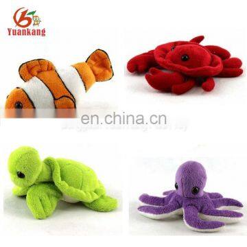 Mini plush toys marine animals stuffed crab/goldfish/tortoise/octopus toy