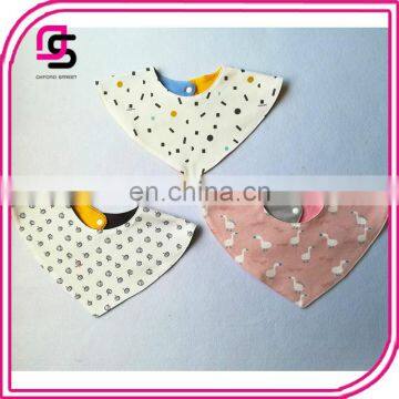 Wholesale high quality new design organic cotton unisex personlized baby bandana bib