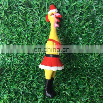 squeaky Latex chicken toy for pets