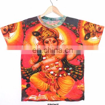 Indian T shirt Psychedelic Unisex wear Hippie Dj Art T - Shirt shirt M / L / Xl Hindu Gods & Ganesha DIVINE Hindu God Deity