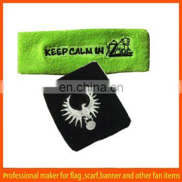 promotional sports soft cotton sweatband