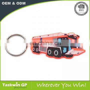2017 wholesale custom 2D logo soft pvc keychain