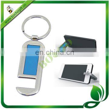 Metal Keyring for Mobile Holder and Bottle Opener, Metal Keychain With Mobiler Stander and Opener, Metal Opener Keychains photo-2