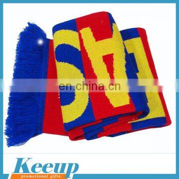 Hot Sale World Cup 2016 fan Scarf 100% Acrylic Knitting Football Fans Scarf