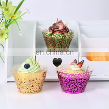 Cupcake wrappers filigree vine cake wraps wedding birthday decorating