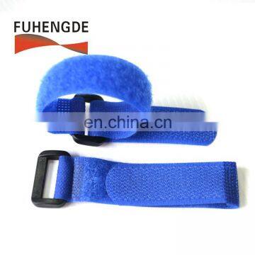 Hook and Loop Klettband Reusable Fastening Wrap Strap/ Hook Loop Strap With Plastic Buckle End photo-5