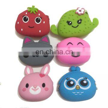 Custom Fruit Design Rubber Dropping Women Purse Novelty Promotional Coin Bag Zipper Ladies Silicone Coin Wallet photo-6