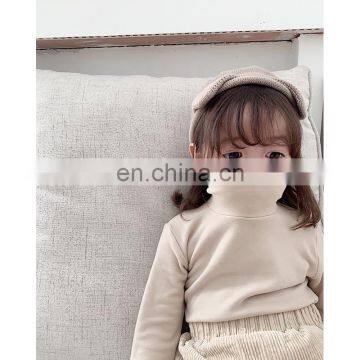 6115 Cross-border Direct Supply Kids Wear Girls Long Sleeve High Collar t Shirt photo-4