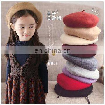 Wool Baby Hat for Girls Candy Color Elastic Infant Baby Beret Hat Kids Hats for Girls 3-8 Years