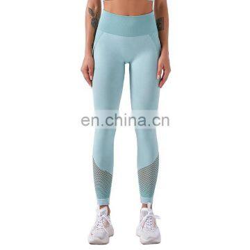 TWOTWINSTYLE Breathable Stretch Women Fitness Pant High Waist Slimming Running Seamless