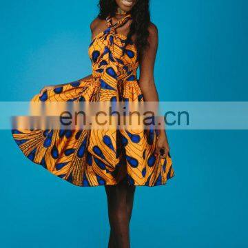 Custom Design Women African Print Midi Sexy Causal Women Dresses photo-4