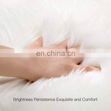 Ultra Soft Faux Sheepskin Fur Rug Fluffy Rug for Bedroom Pure White Sheepskin Rug