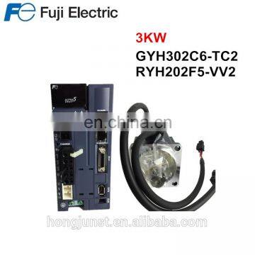 New FUJI 3KW ac servo motor GYH302C6-TC2 + RYH202F5-VV2