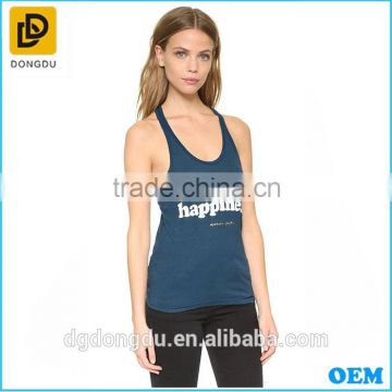 Y open back cotton breathable tank peasant tops with your own design