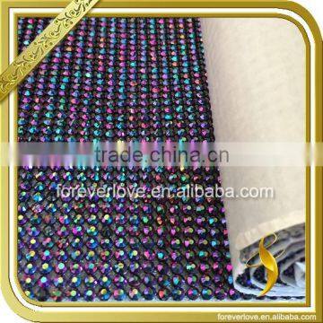 Hot fix rhinestone banding trimming ab crystal mesh rhinestones trim FRM-165