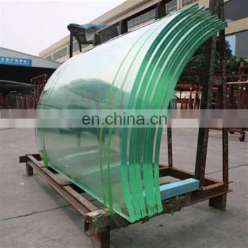 Jumbo size tempered construction irregular curved glass