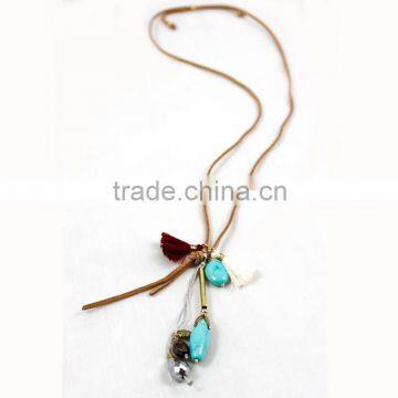 2016 fashion turquoise tassel necklace for women gifts