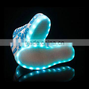 2016 New Wholesale Fashion Gold/Silver Adults LED Shoes/LED light Up Shoes/LED Flashing Sneaker/Luminous LED Light Sport Shoes