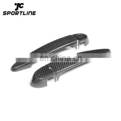 4pcs/set Carbon Fiber Exterior Trims for BMW F12 F22 F32 E92 E93 Coupe Door Handle Cover