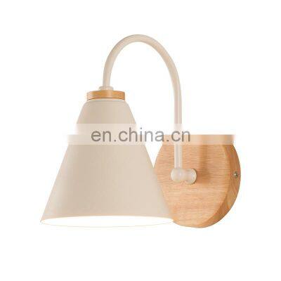 Nordic wooden wall lights modern bedside wall lamp