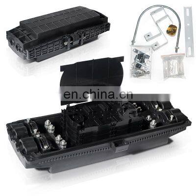 Outdoor Horizontal in line type 12 24 36 48 96 core fiber optic splicing closure enclosure