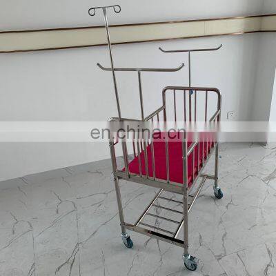 New Born Baby Bedding Sets Crib SS Stainless Steel Baby Bed With Mosquito Net photo-4