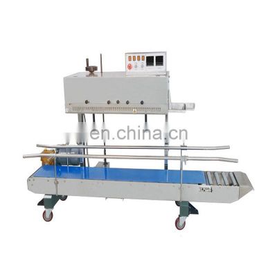 FRM-1370AL/M Hualian Heat Plastic Bag Oil Food Pouch Packing Mechanical Automatic Continuous Band Sealer Sealing Machine