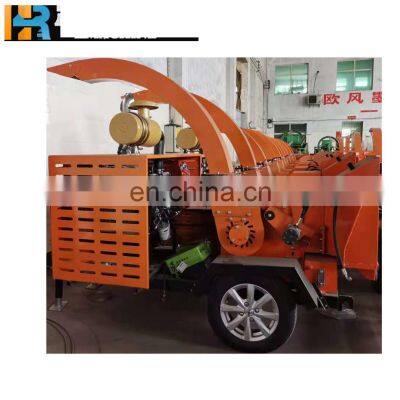 Landscaping trailer type garden crusher machine wood crushing machinery waste wood crusher